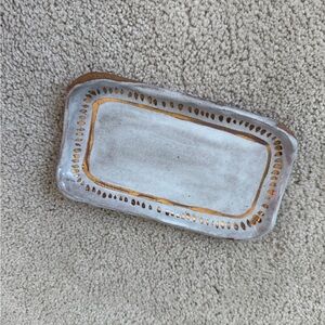 Gold Detail Stone Dish